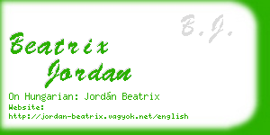 beatrix jordan business card