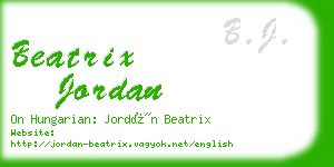 beatrix jordan business card